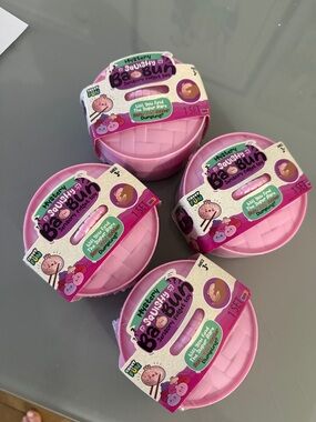 Mystery Squishy Bao Bun Sensory Toy - Pink (Set of 4) RARE